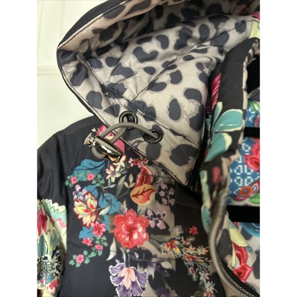 Johnny Was Lubello Reversible Hooded Floral Parka down Puffer Jacket $450 new S - Picture 11 of 16